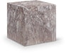 Meridian Furniture - Piazza Travertine Finish Indoor/Outdoor Concrete End Table - 99029Brown-ET - GreatFurnitureDeal