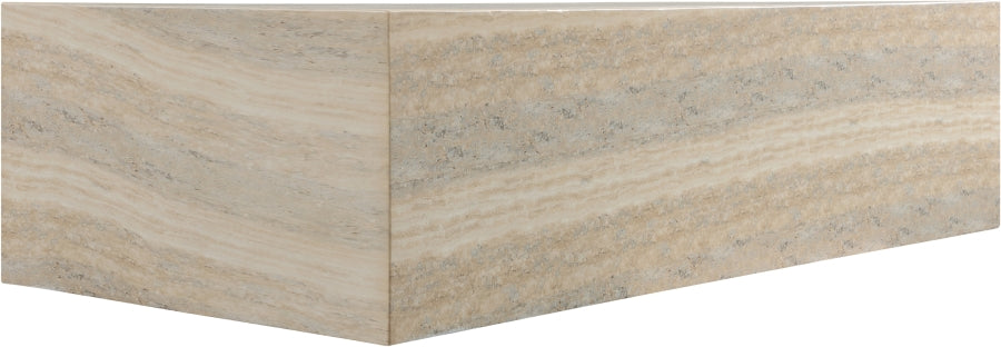 Meridian Furniture - Piazza Travertine Finish Indoor/Outdoor Concrete Coffee Table - 99029Travertine-CT - GreatFurnitureDeal