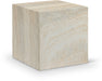 Meridian Furniture - Piazza Travertine Finish Indoor/Outdoor Concrete End Table - 99029Travertine-ET - GreatFurnitureDeal