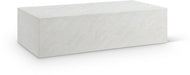 Meridian Furniture - Piazza Marble Finish Indoor/Outdoor Concrete Coffee Table - 99029White-CT - GreatFurnitureDeal