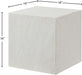 Meridian Furniture - Piazza Travertine Finish Indoor/Outdoor Concrete End Table - 99029White-ET - GreatFurnitureDeal