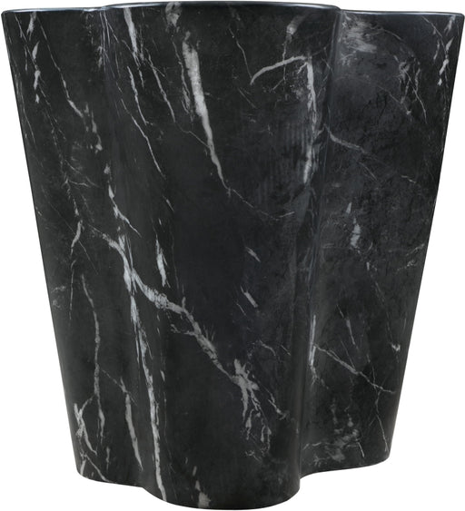 Meridian Furniture - Monza Marble Finish Indoor/Outdoor Concrete End Table - 99033Black-ET - GreatFurnitureDeal