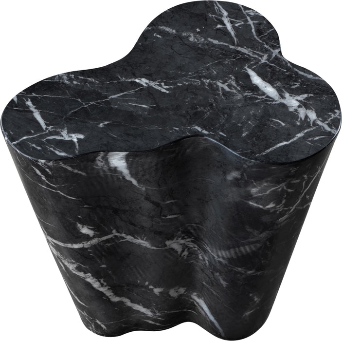 Meridian Furniture - Monza Marble Finish Indoor/Outdoor Concrete End Table - 99033Black-ET - GreatFurnitureDeal