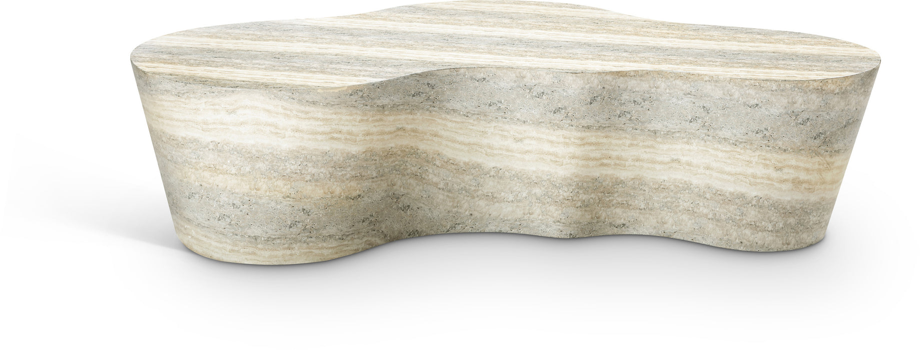 Meridian Furniture - Monza Travertine Finish Indoor/Outdoor Concrete Coffee Table - 99033Travertine-CT - GreatFurnitureDeal