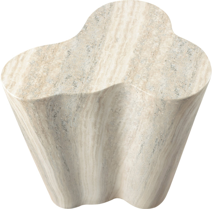 Meridian Furniture - Monza Travertine Finish Indoor/Outdoor Concrete End Table - 99033Travertine-ET - GreatFurnitureDeal