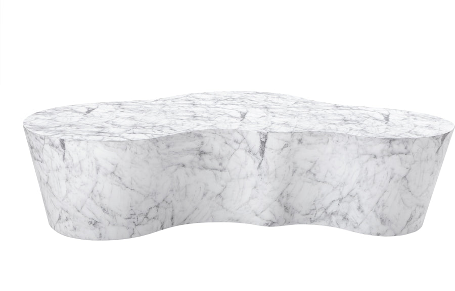 Meridian Furniture - Monza Marble Finish Indoor/Outdoor Concrete Coffee Table - 99033White-CT - GreatFurnitureDeal