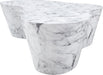 Meridian Furniture - Monza Marble Finish Indoor/Outdoor Concrete Coffee Table - 99033White-CT - GreatFurnitureDeal