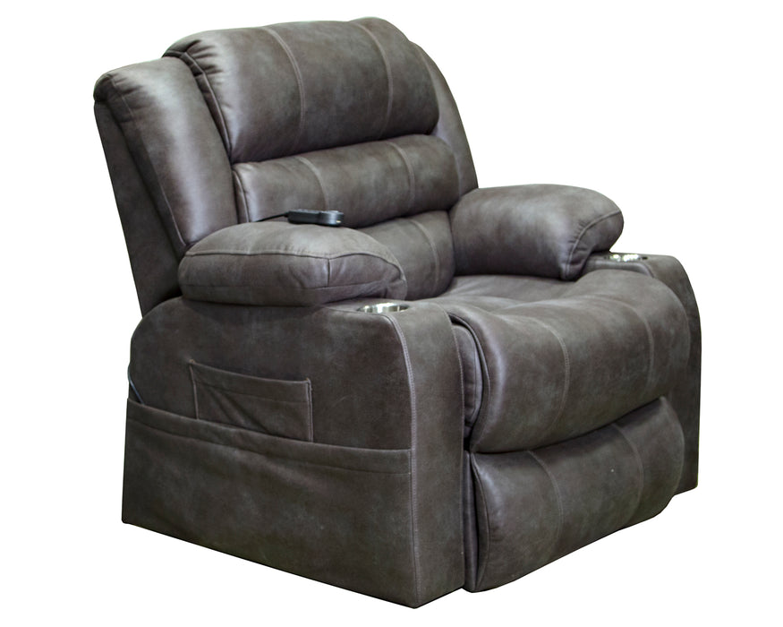 Catnapper - Tucker Power Lift Recliner w/Heat & Massage in Steel - 4816-STEEL - GreatFurnitureDeal