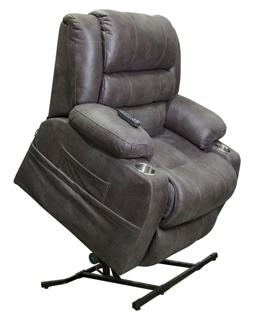 Catnapper - Tucker Power Lift Recliner w/Heat & Massage in Steel - 4816-STEEL - GreatFurnitureDeal