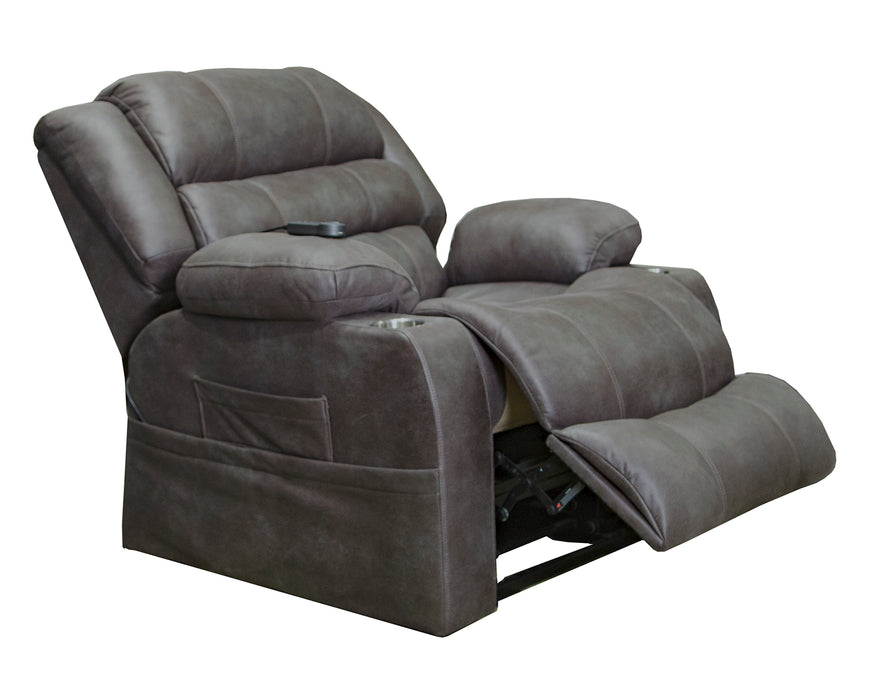 Catnapper - Tucker Power Lift Recliner w/Heat & Massage in Steel - 4816-STEEL - GreatFurnitureDeal