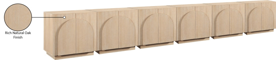 Meridian Furniture - Navona Oak Veneer Sideboard / Buffet - 77001Natural-T-6PC - GreatFurnitureDeal