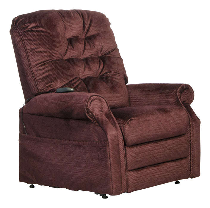 Catnapper - Patriot Power Lift Full Lay-Out Recliner in Vino - 4824-VINO - GreatFurnitureDeal