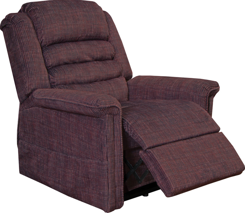 Catnapper - Soother Power Lift Full Lay-Out Chaise Recliner w-Heat & Massage in Wine - 4825-WINE - GreatFurnitureDeal