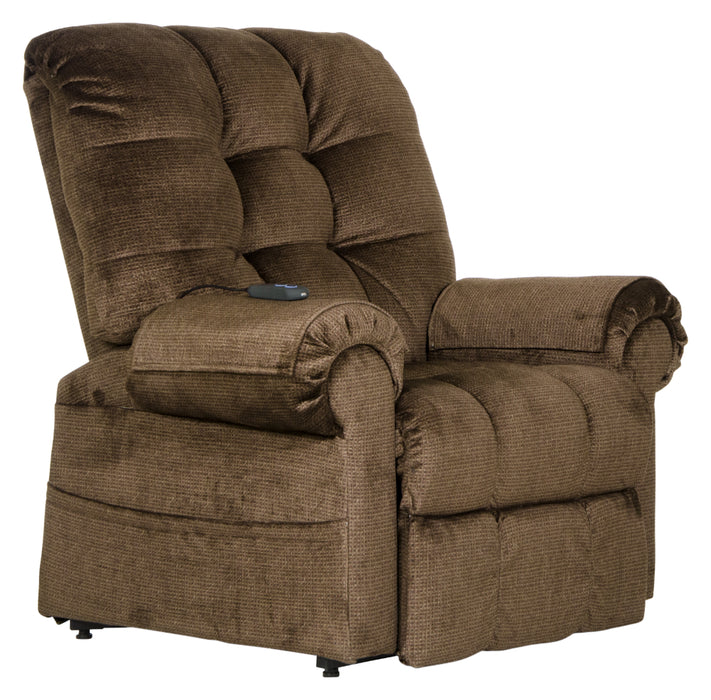 Catnapper - Omni "Pow'r Lift" Chaise Recliner in Truffle - 4827-TRUFFLE - GreatFurnitureDeal