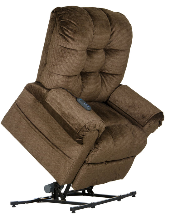 Catnapper - Omni "Pow'r Lift" Chaise Recliner in Truffle - 4827-TRUFFLE - GreatFurnitureDeal