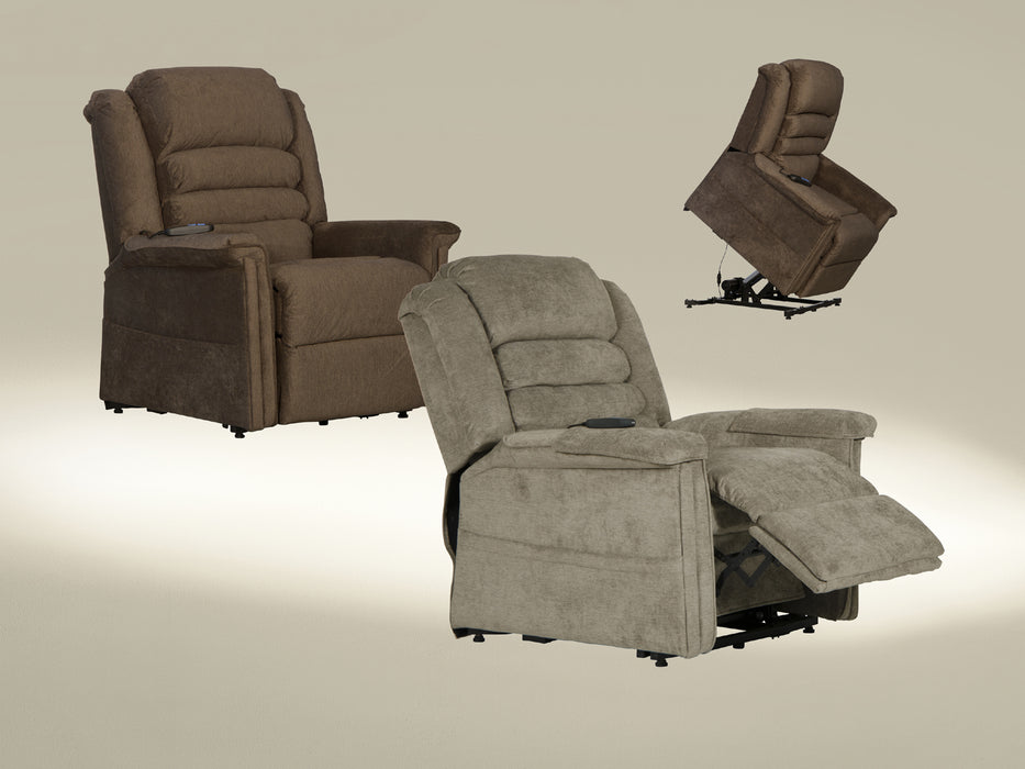 Catnapper - Invincible Power Lift Full Lay-Out Chaise Recliner in Java - 4832-JAVA
