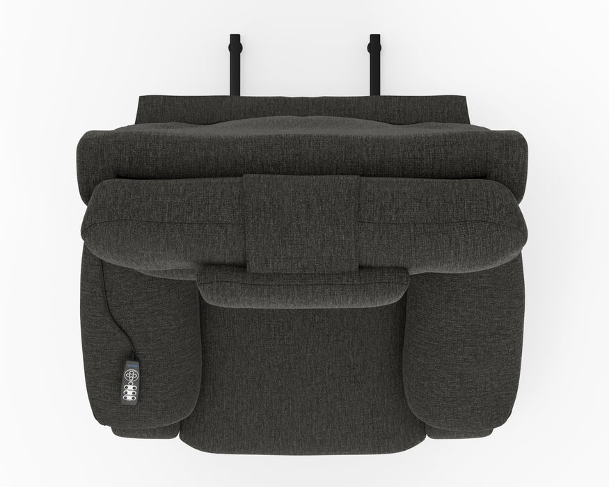 Catnapper - Snoozer Dual Power Lift Power Headrest Lay Flat Recliner w/CR3 Heat/Massage/Zero Gravity in Dolphin - 4833208328