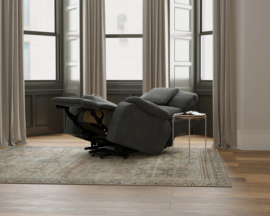 Catnapper - Snoozer Dual Power Lift Power Headrest Lay Flat Recliner w/CR3 Heat/Massage/Zero Gravity in Dolphin - 4833208328