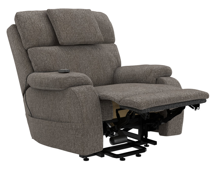 Catnapper - Snoozer Dual Power Lift Power Headrest Lay Flat Recliner w/CR3 Heat/Massage/Zero Gravity in Fossil - 4833208349