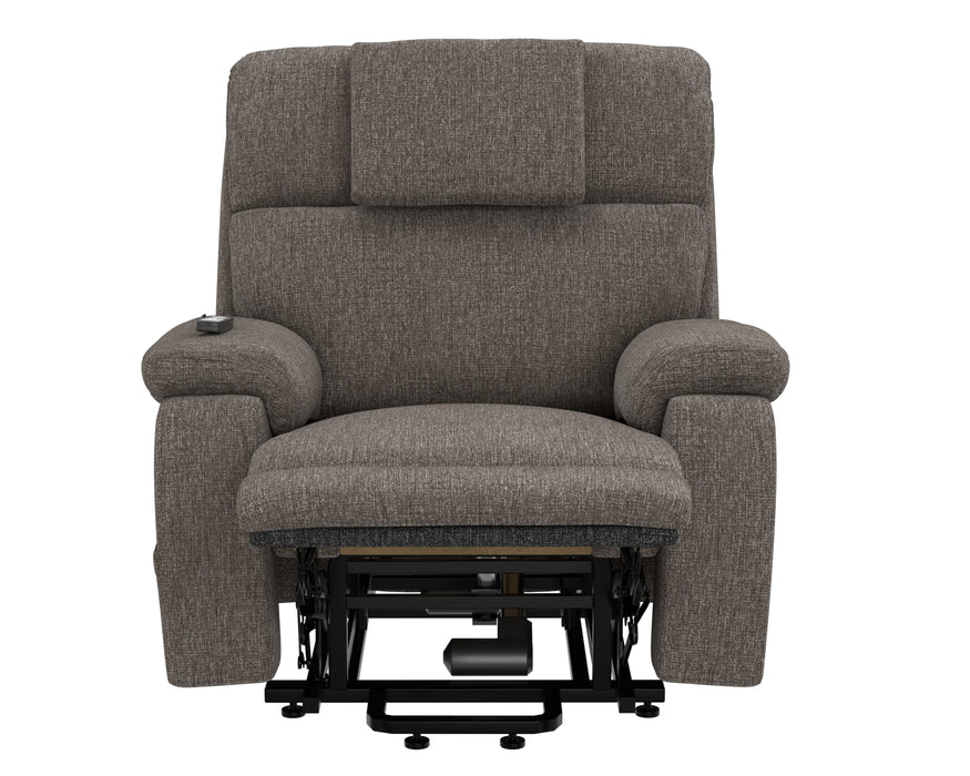Catnapper - Snoozer Dual Power Lift Power Headrest Lay Flat Recliner w/CR3 Heat/Massage/Zero Gravity in Fossil - 4833208349