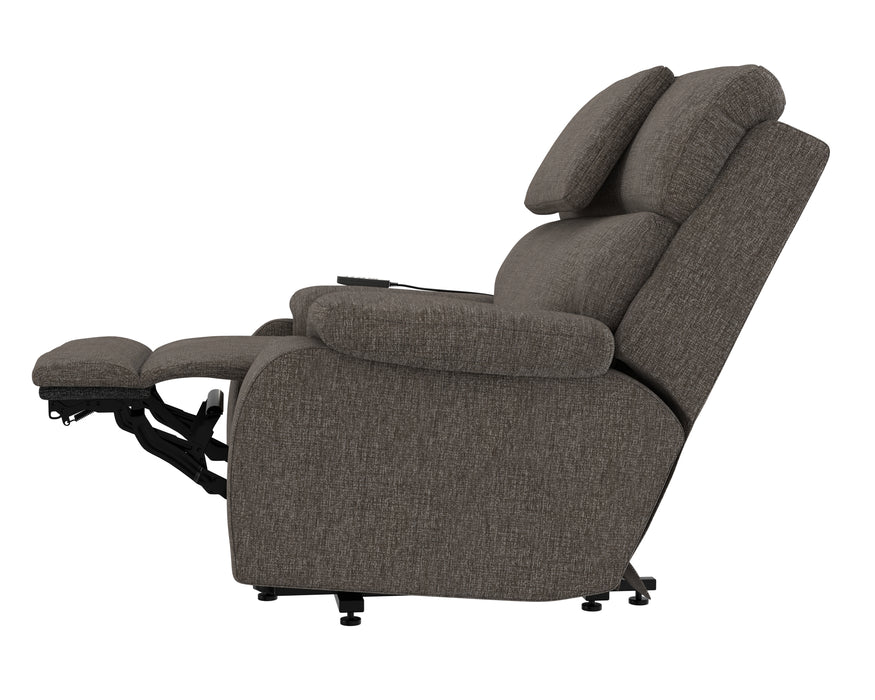 Catnapper - Snoozer Dual Power Lift Power Headrest Lay Flat Recliner w/CR3 Heat/Massage/Zero Gravity in Fossil - 4833208349