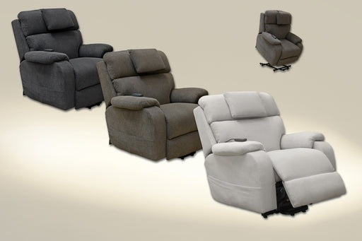 Catnapper - Snoozer Dual Power Lift Power Headrest Lay Flat Recliner w/CR3 Heat/Massage/Zero Gravity in Dolphin - 4833208328 - GreatFurnitureDeal