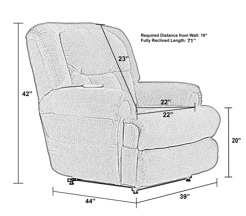 Catnapper - Burns Pow'r Lift Full Lay Flat Recliner w- "Dual Motor" Comfort Function in Spice - 4847-SPICE - GreatFurnitureDeal