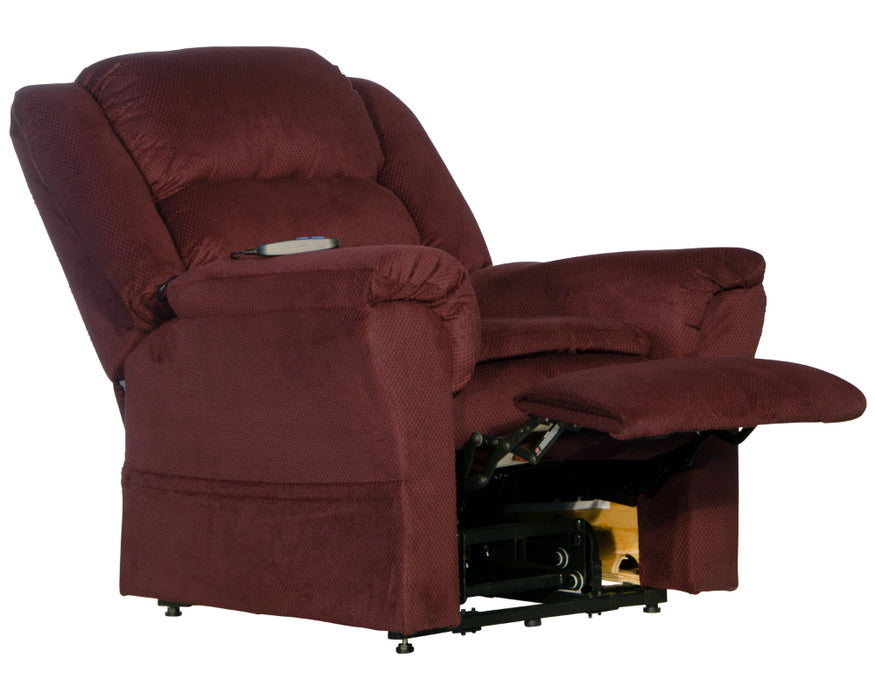 Catnapper - Preston Power Lift Recliner with Pillowtop Seat in Berry - 4850 - GreatFurnitureDeal