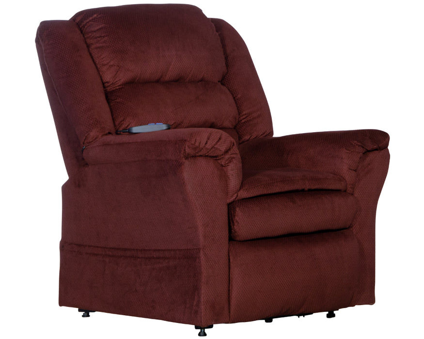 Catnapper - Preston Power Lift Recliner with Pillowtop Seat in Berry - 4850 - GreatFurnitureDeal