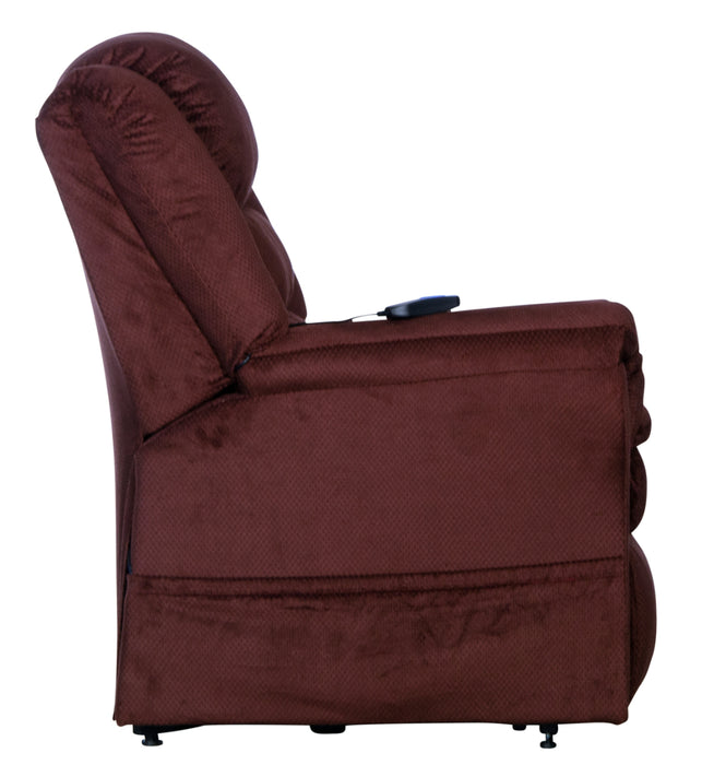 Catnapper - Preston Power Lift Recliner with Pillowtop Seat in Berry - 4850 - GreatFurnitureDeal