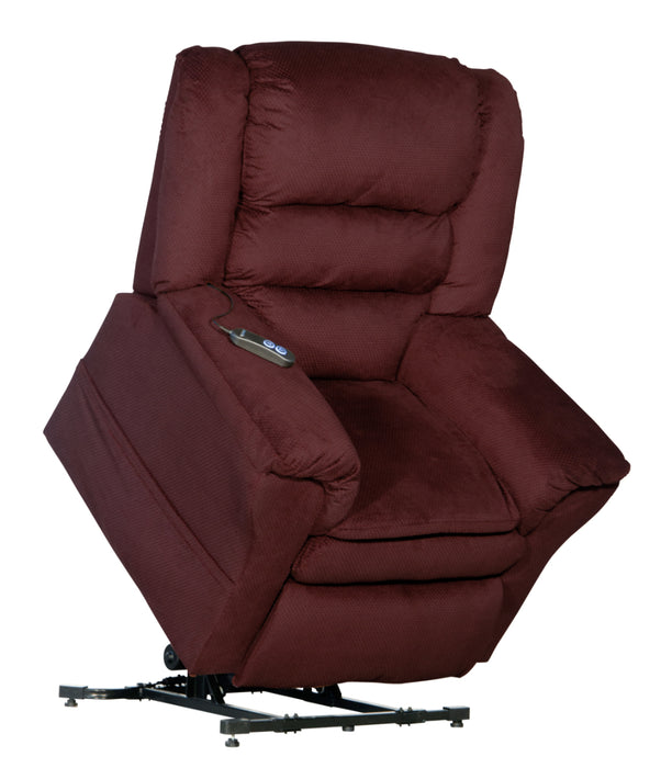 Catnapper - Preston Power Lift Recliner with Pillowtop Seat in Berry - 4850 - GreatFurnitureDeal