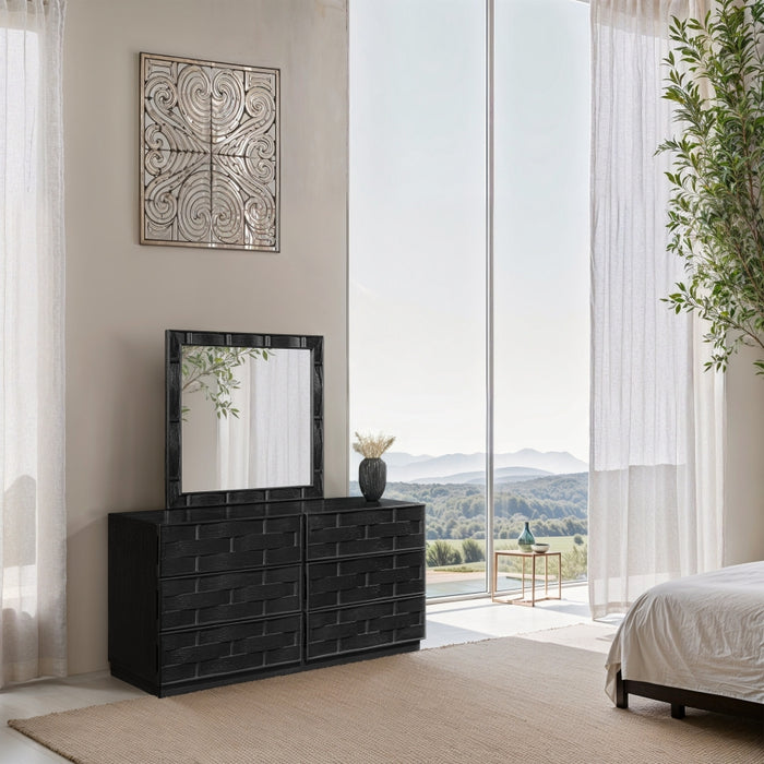 Meridian Furniture - Weave Oak Veneer Dresser - 317Black-D - GreatFurnitureDeal