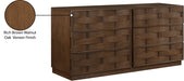 Meridian Furniture - Weave Oak Veneer Dresser - 317Brown-D - GreatFurnitureDeal