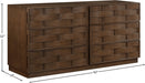 Meridian Furniture - Weave Oak Veneer Dresser - 317Brown-D - GreatFurnitureDeal