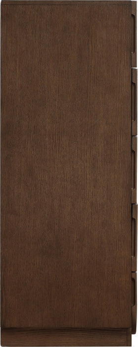 Meridian Furniture - Scallop Oak Veneer Chest - 334Brown-CH - GreatFurnitureDeal