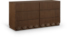 Meridian Furniture - Scallop Oak Veneer Dresser - 334Brown-D - GreatFurnitureDeal