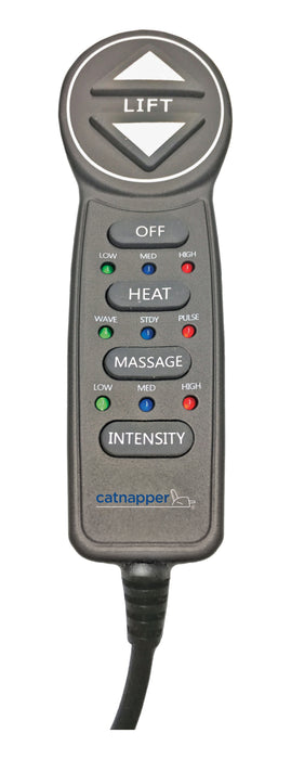 Catnapper - Chandler Power Lift Recliner w-Heat & Massage in Aluminum - 4863-ALUMINUM
