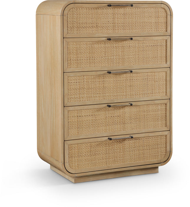 Meridian Furniture - Windsor Rubberwood Chest - 66072Natural-CH - GreatFurnitureDeal