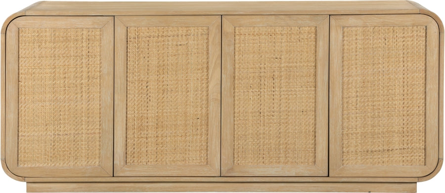 Meridian Furniture - Windsor Rubberwood Sideboard / Buffet - 77075Natural - GreatFurnitureDeal