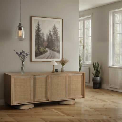 Meridian Furniture - Windsor Rubberwood Sideboard / Buffet - 77078Natural - GreatFurnitureDeal