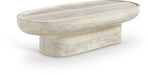 Meridian Furniture - Tivoli Travertine Finish Indoor/Outdoor Concrete Coffee Table - 99049Travertine-CT - GreatFurnitureDeal