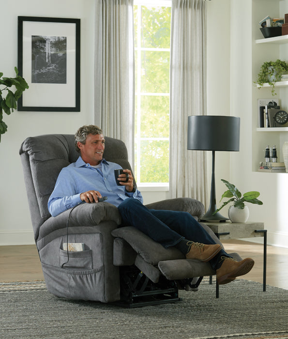 Catnapper - Longevity Power Lift Lay Flat Trendelenburg Recliner in Graphite - 4892-GRA - GreatFurnitureDeal