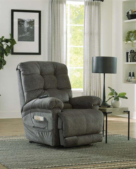 Catnapper - Longevity Power Lift Lay Flat Trendelenburg Recliner in Graphite - 4892-GRA - GreatFurnitureDeal