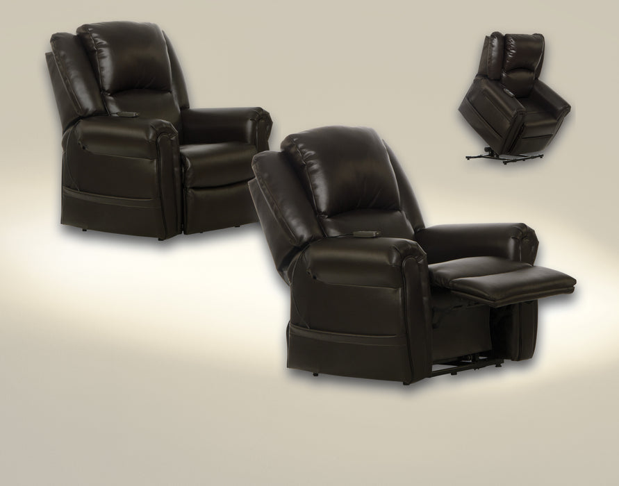 Catnapper Anders Power Lay Flat Recliner with Power Headrest in Dark Chocolate