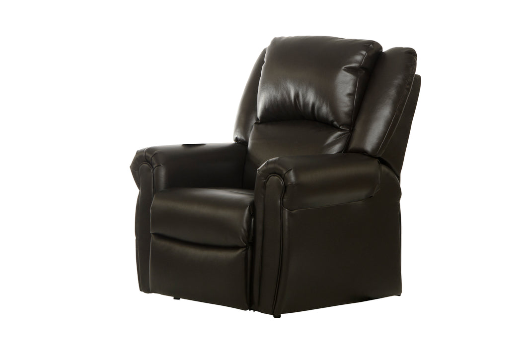 Catnapper Anders Power Lay Flat Recliner with Power Headrest in Dark Chocolate