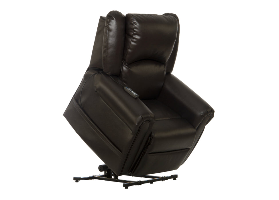Catnapper - Cosset Power Lift Power Headrest Lay Flat Recliner in Espresso - 64896-ESP - GreatFurnitureDeal