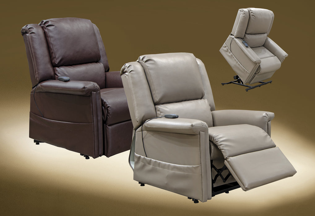 Catnapper - Elsie Power Lift Lay Flat Recliner in Dove - 4897-DOVE - GreatFurnitureDeal