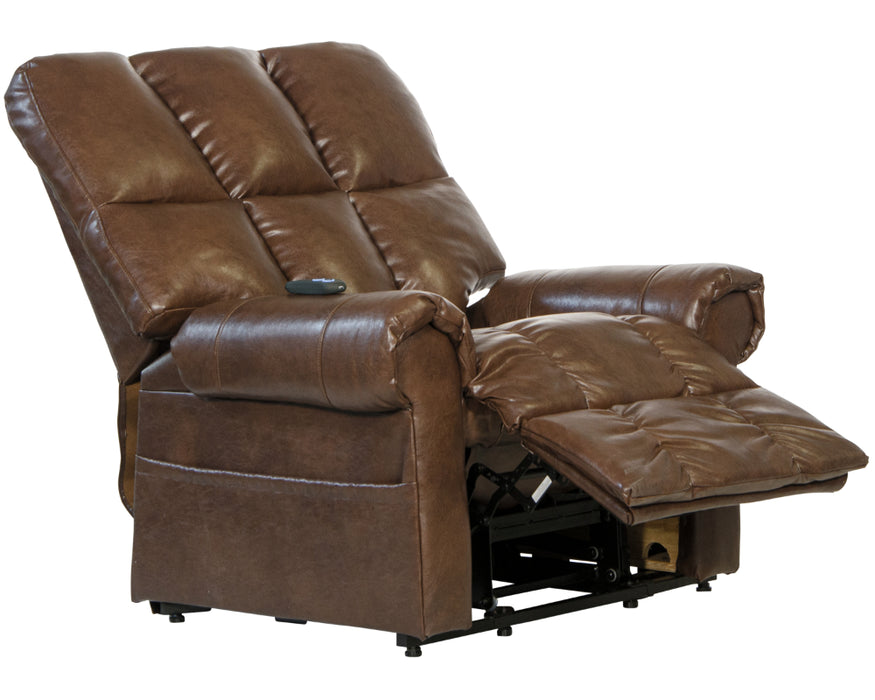 Catnapper - Stallworth Pow'r Lift Full Lay-Out Recliner in Chestnut - 4898-CHESTNUT - GreatFurnitureDeal