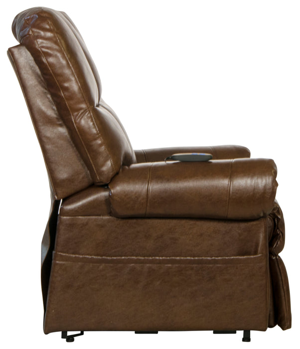 Catnapper - Stallworth Pow'r Lift Full Lay-Out Recliner in Chestnut - 4898-CHESTNUT - GreatFurnitureDeal
