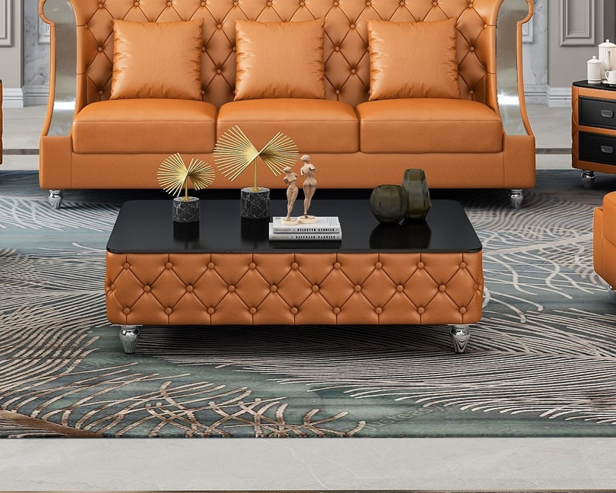 European Furniture - Mayfair Coffee Table Cognac Color - EF-90282-CT - GreatFurnitureDeal